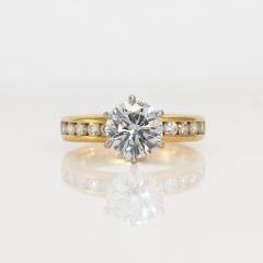 18K Yellow Gold Diamond Ring 1 78ct 7gr - 4525647