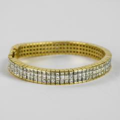 18K Yellow Gold Diamond Tennis Bracelet 15 00ct - 4525810