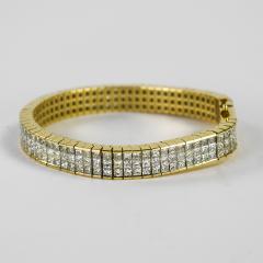 18K Yellow Gold Diamond Tennis Bracelet 15 00ct - 4525812