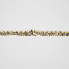 18K Yellow Gold Diamond Tennis Necklace 15 50ct - 4525916