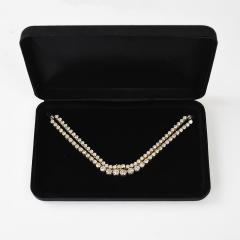18K Yellow Gold Diamond Tennis Necklace 15 50ct - 4525918
