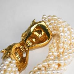 18K Yellow Gold Tiger Freshwater Pearl Bracelet - 4525983