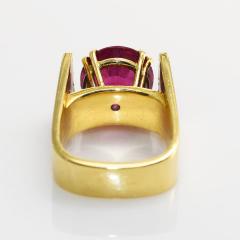 18K Yellow Gold Tourmaline Diamond Ring 16 7g - 4525996