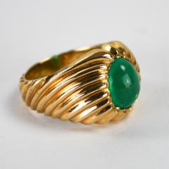 18K Yellow Gold Vintage Emerald Ring 3 75ct - 4525774