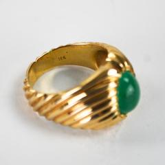 18K Yellow Gold Vintage Emerald Ring 3 75ct - 4525776