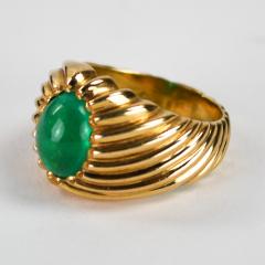 18K Yellow Gold Vintage Emerald Ring 3 75ct - 4525777