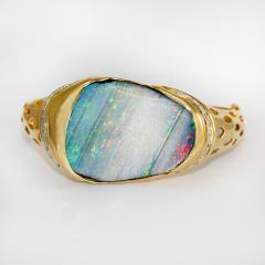 18KYG Boulder Opal Bangle Bracelet 62 3g - 4525998