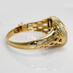 18KYG Boulder Opal Bangle Bracelet 62 3g - 4526000