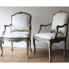 18TH C LOUIS XV ARMCHAIRS SIGNED BLANCHARD PAIR - 792606