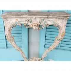 18TH C LOUIS XVI CARVED PAINTED WOOD CONSOLE - 795398