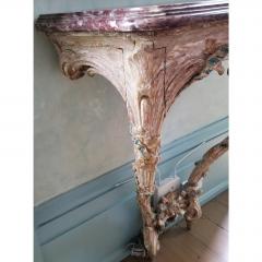 18TH C LOUIS XVI CARVED PAINTED WOOD CONSOLE - 795399