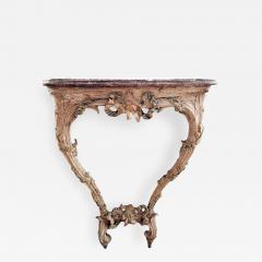 18TH C LOUIS XVI CARVED PAINTED WOOD CONSOLE - 798079