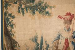 18TH CENTURY AUBUSSON CHINOISERIE TAPESTRY FRAGMENT AFTER A DRAWING BY BOUCHER - 3551159