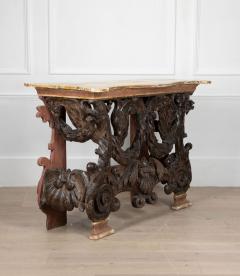 18TH CENTURY CARVED WOOD CONSOLE TABLE - 3676910