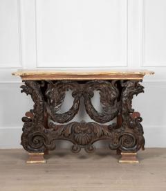 18TH CENTURY CARVED WOOD CONSOLE TABLE - 3676911