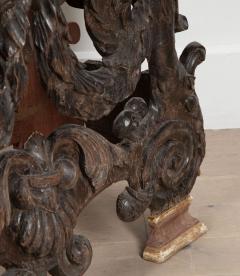 18TH CENTURY CARVED WOOD CONSOLE TABLE - 3676991