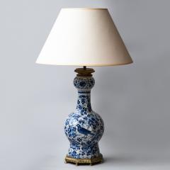 18TH CENTURY DELFT BOTTLE VASE CONVERTED TO A LAMP - 1834838