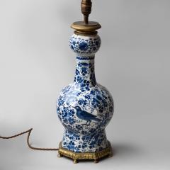 18TH CENTURY DELFT BOTTLE VASE CONVERTED TO A LAMP - 1834849