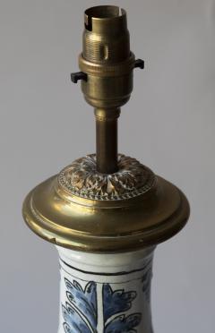 18TH CENTURY FA ENCE BOTTLE CONVERTED TO A TABLE LAMP - 3874488