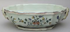 18TH CENTURY FA ENCE DE ROUEN POLYCHROME OVAL TERRINE WITH LID - 2722823