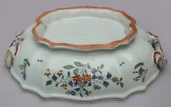 18TH CENTURY FA ENCE DE ROUEN POLYCHROME OVAL TERRINE WITH LID - 2722826