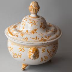 18TH CENTURY FA ENCE LIDDED SOUPI RE OR SOUP TUREEN IN YELLOW OCHRE - 2723758