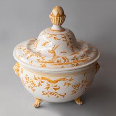 18TH CENTURY FA ENCE LIDDED SOUPI RE OR SOUP TUREEN IN YELLOW OCHRE - 2723759