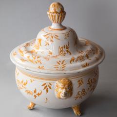 18TH CENTURY FA ENCE LIDDED SOUPI RE OR SOUP TUREEN IN YELLOW OCHRE - 2723760