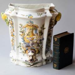 18TH CENTURY POLYCHROME FAIENCE WALL FOUNTAIN - 3767966