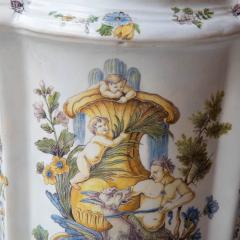 18TH CENTURY POLYCHROME FAIENCE WALL FOUNTAIN - 3767968