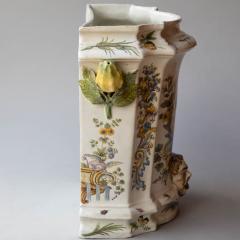 18TH CENTURY POLYCHROME FAIENCE WALL FOUNTAIN - 3767973