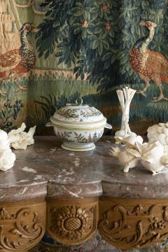 18TH CENTURY POLYCHROME SOUP TUREEN FA ENCE DE ROUEN - 4202565