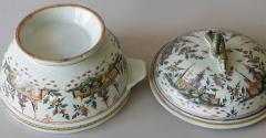 18TH CENTURY POLYCHROME SOUP TUREEN FA ENCE DE ROUEN - 4202568