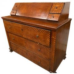 18c Style Italian Marquetry Inlaid Secretary Desk - 4762469