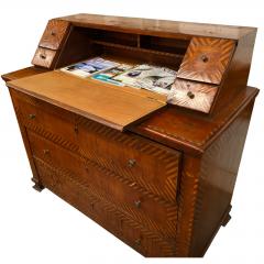 18c Style Italian Marquetry Inlaid Secretary Desk - 4762471