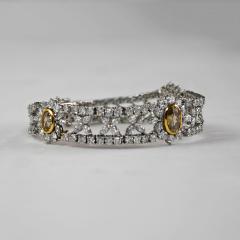 18k White Gold Custom Flower Diamond Bracelet 13 18ct TCW G I Color SI VS 6 75 - 4525945