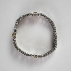 18k White Gold Custom Flower Diamond Bracelet 13 18ct TCW G I Color SI VS 6 75 - 4525946
