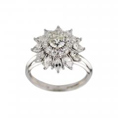 18k White Gold Diamond Ring - 4791933