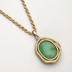 18kt Snake Pendant with Jade Ruby - 4508943