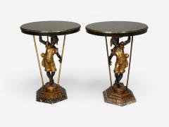 18th 19th c Italian Venetian Blackamoor Gueridons Opposing Figures Marble - 4623816