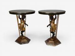 18th 19th c Italian Venetian Blackamoor Gueridons Opposing Figures Marble - 4623817