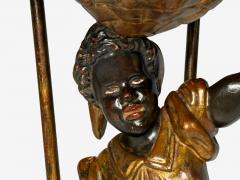 18th 19th c Italian Venetian Blackamoor Gueridons Opposing Figures Marble - 4623823