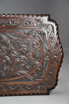 18th 19thc finely carved mahogany centre table - 4805657