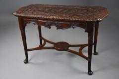 18th 19thc finely carved mahogany centre table - 4805667