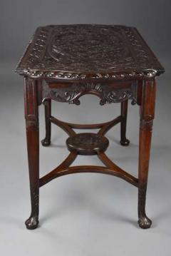 18th 19thc finely carved mahogany centre table - 4805668