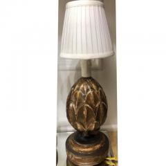 18th C Antique Italian Petite Gilt Wood Finial Lamp - 2916133