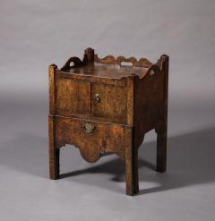 18th C Burl Elm Bedside Cabinet - 4478958