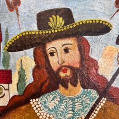 18th C Cuzco School Oil on Canvas Saint Isidore the Labourer - 3582824
