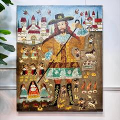 18th C Cuzco School Oil on Canvas Saint Isidore the Labourer - 3582837