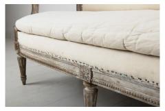 18th C French Louis XVI Original Paint Banquette Or Canap With Traces Of Gilt - 2283077